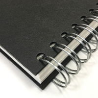 Small Square Euro Sketchbook, Black Poplin Cover, 140mm