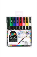 Uni Posca Paint Fine, 0.9 -1.3mm Bullet Tip, 8 Colour Set DAMPF8