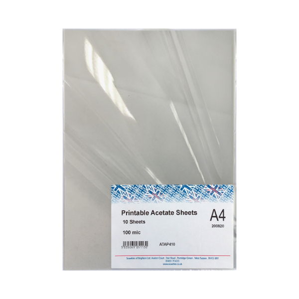 A4 Transcopy Acetate Sheet - 10 sheet pack