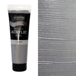 250ml Acrylic Paint Metallic Silver