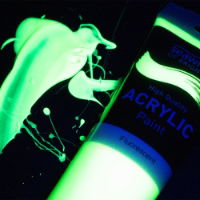 250ml Acrylic Paint Fluro Yellow