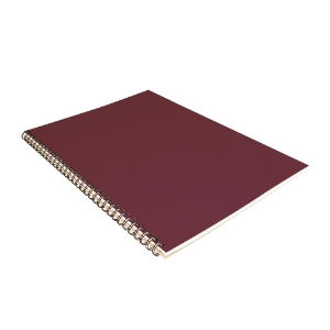 A3 Portrait spiral pad - Burgundy