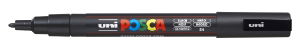 Uni Posca Paint Marker Fine, 0.9 - 1.3mm Bullet Tip - PC -3M Black